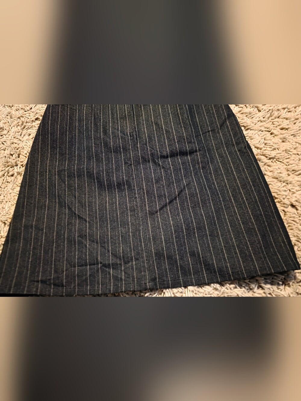 4/$67 Deal! Vintage Cleo navy Pinstripe Midi Skirt